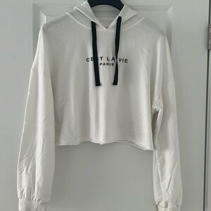 Cropped light hoodie